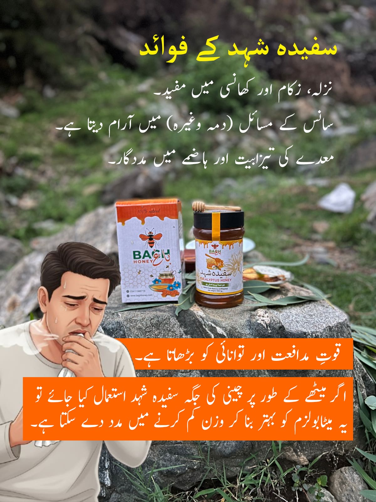 Pure & Raw Eucalyptus Honey – Lab Tested سفیدہ شہد