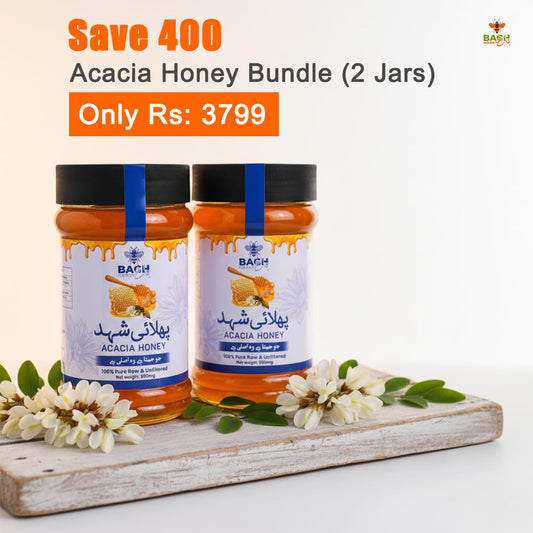 Raw Acacia Honey 2 Pack Bundle - Lab Tested