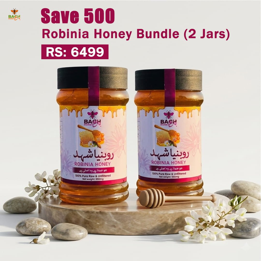 Raw Robinia Honey 2 Bundle Pack Lab (HBRI) Tested روبینیا شہد - Bagh Honey